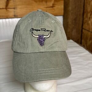 ADAMS Green Ball Cap Grape Ranch Bull Horns Funny Hat Unisex Hipster Streetwear